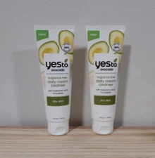 Yes To AVOCADO Daily Cream Cleanser for Dry Skin 4 fl oz, x2 Tubes