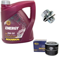 MotoröL ÖLfilter SK805 5W30 4Liter + ÖLablassschraube FüR Toyota Corolla Avensis