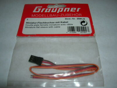 Graupner Miniatur-Flachbuchse mit Goldkontakten u. dopeltem Querschnitt 3941.61