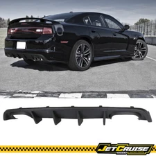 Fits 12-14 Dodge Charger SRT8 Quad Exhaust Rear Bumper Lip Diffuser PP Unpainted