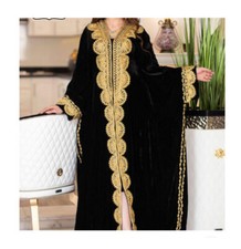 SALE Moroccan Dubai Kaftans Farasha Abaya Dress Very Fancy Long Velvet Dresses 5