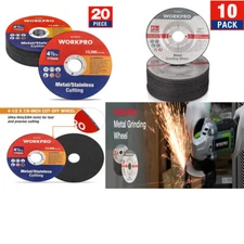 20PK Cut-Off Wheels 4-1/2 x 7/8''/10Pk Metal Grinding Wheels Type Angle Grinder