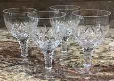 FOUR(4) STUART ENGLAND CRYSTAL CARLINGFORD CLARETS 4 1/8”T EX COND HTF
