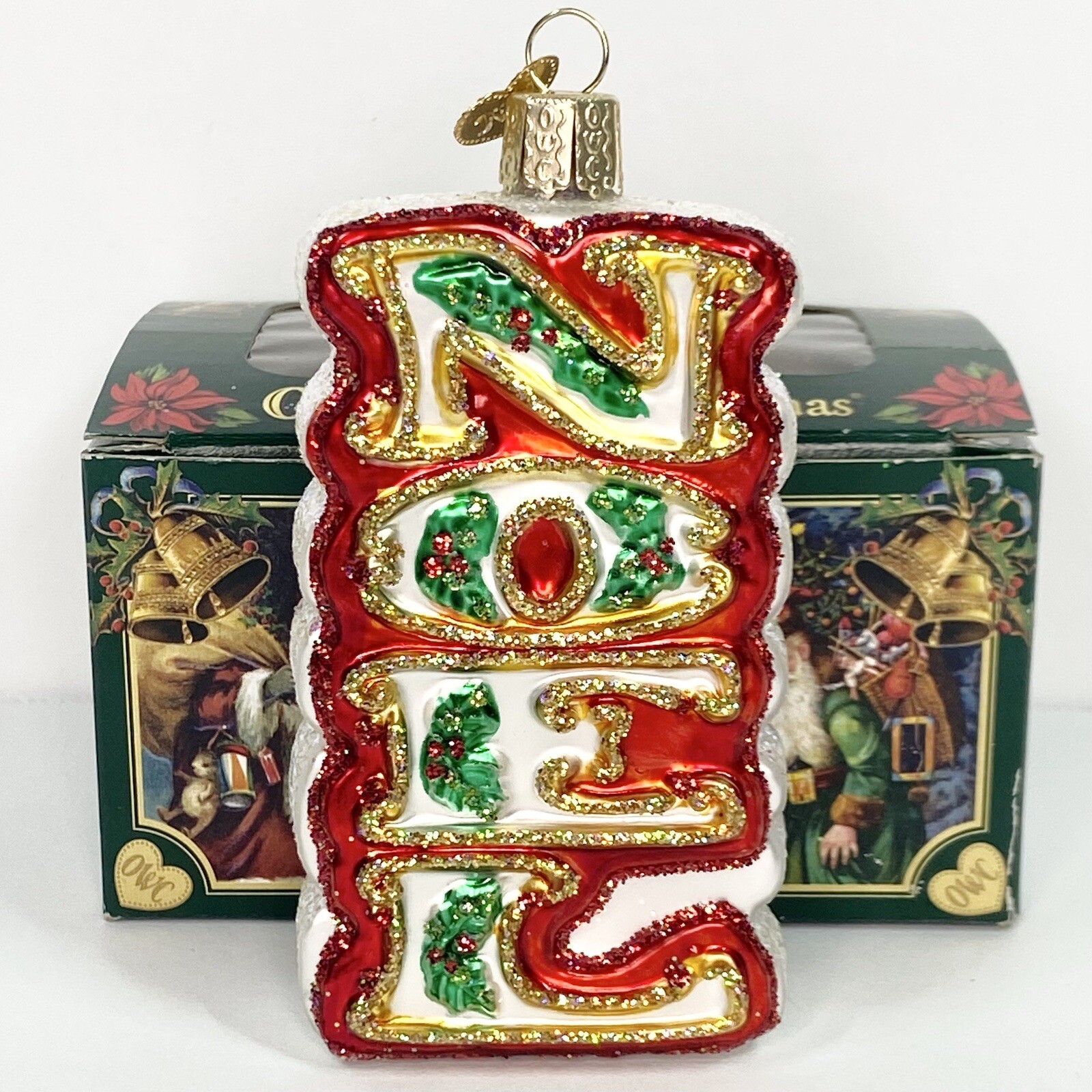 Vintage 2001 Merck Family Old World Christmas Glass NOEL Ornament eBay