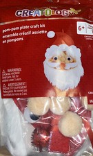 Creatology Christmas Santa Face Pom Pom Plate creative Craft Kit new cute fun