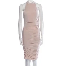 SER.O.YA Women's Mock Neck Knee-Length Ruched Dress w/ Tags Size XS