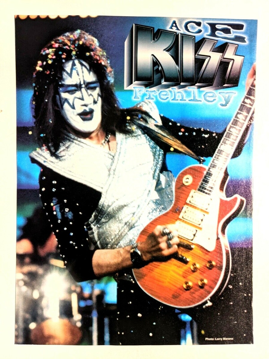 KISS / ACE FREHLEY LIVE / MAGAZINE FULL PAGE PINUP POSTER