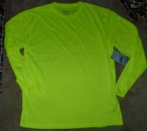 bright yellow long sleeve shirt