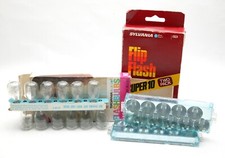Vintage Sylvania Blue Dot M3 12 Clear Flashbulbs  2x Super 10 Flip Flash Packs.