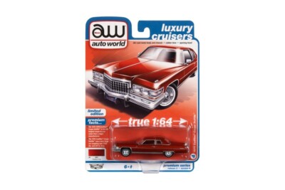 1976 Cadillac Coupe DeVille Firethorn Red  Auto World PREM.   RACEFACE-MODELCARS