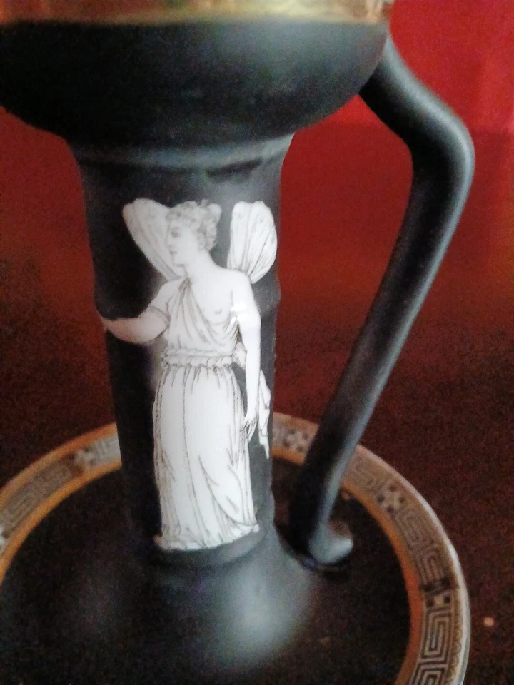 Candelabro Royal Bayreuth Greek Revival Corinthia hecho en Baviera negro mate  Foto 4 de 4