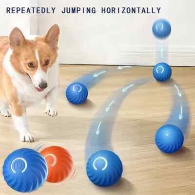 Automatic Ball Bouncing Cat Dog Gift Interactive Moving Pet Puppy Smart Toy Usb