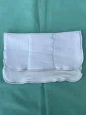 Loveybums Medium  1  Sample  Organic Cotton Prefold Natural Size 12 in.X 14 in .