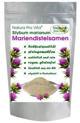 NATURA PRO VITA Mariendistelsamen Leberschutz Pferd Mariendistelpulver natürliches Silymarin 3kg