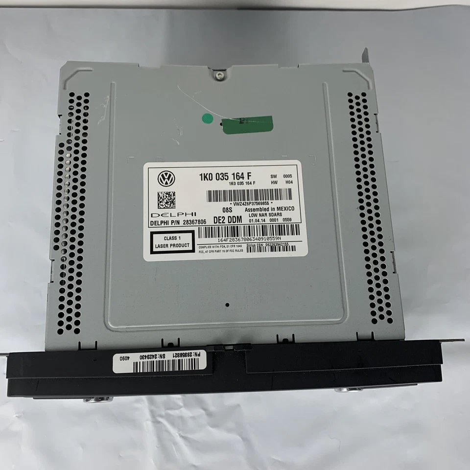 VW Volkswagen Radio 1K0035164 Delphi DE2-DDM 28285097 - Image 2 of 4