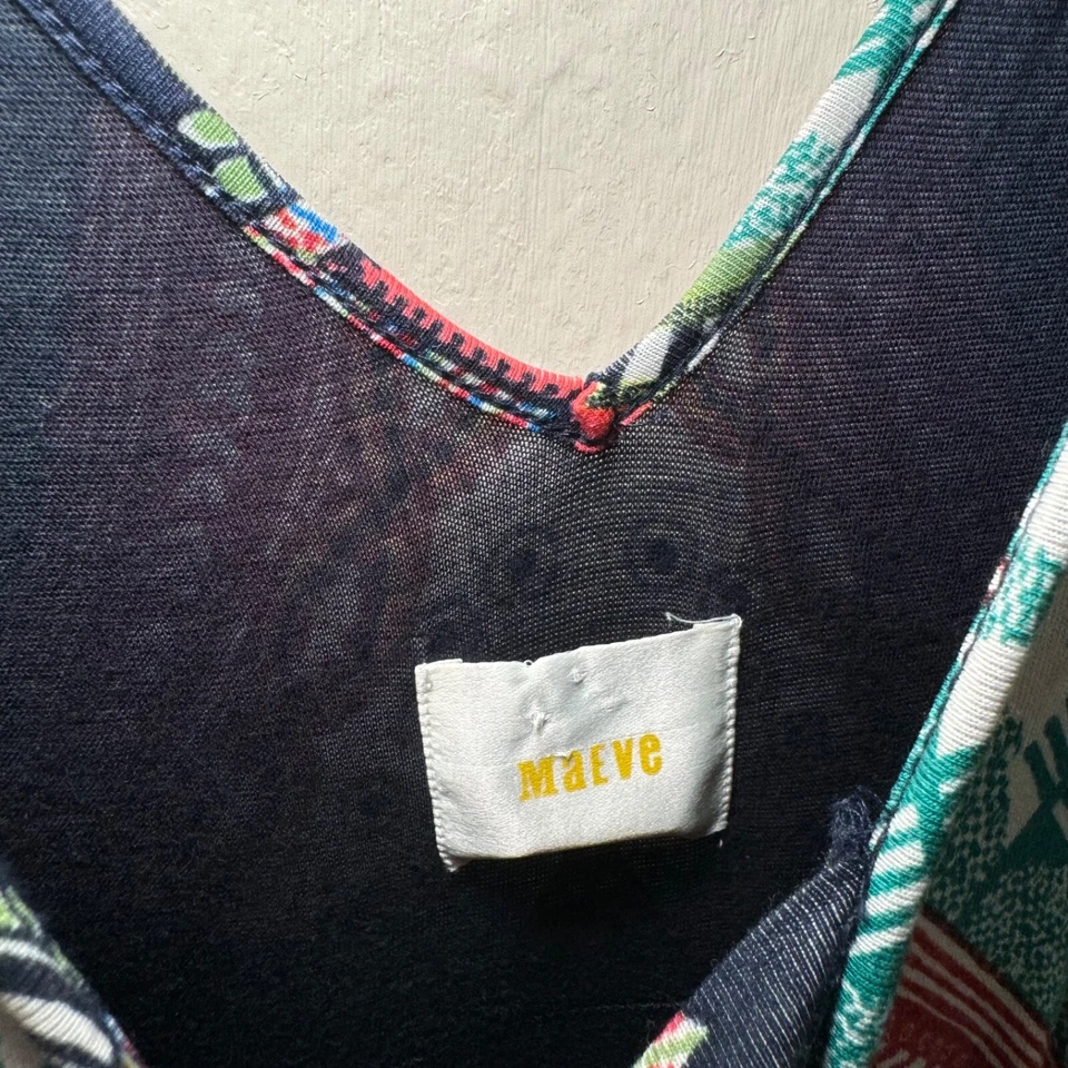 Maeve Anthropologie платье женщин SM многоцветный макси курорт Summer без рукавов - Изображение 4 из 4