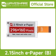 Waveshare 2.15inch E-Paper Display (B) E-Ink Display, 296x160, Red/Black/White