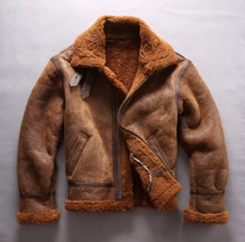Mens B3 Flying Aviator Jacket Real Shearling ...