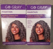 Lot Of 2 Go Gray Maintain Purple Toning Shampoo and Conditioner Duo 6 fl oz each