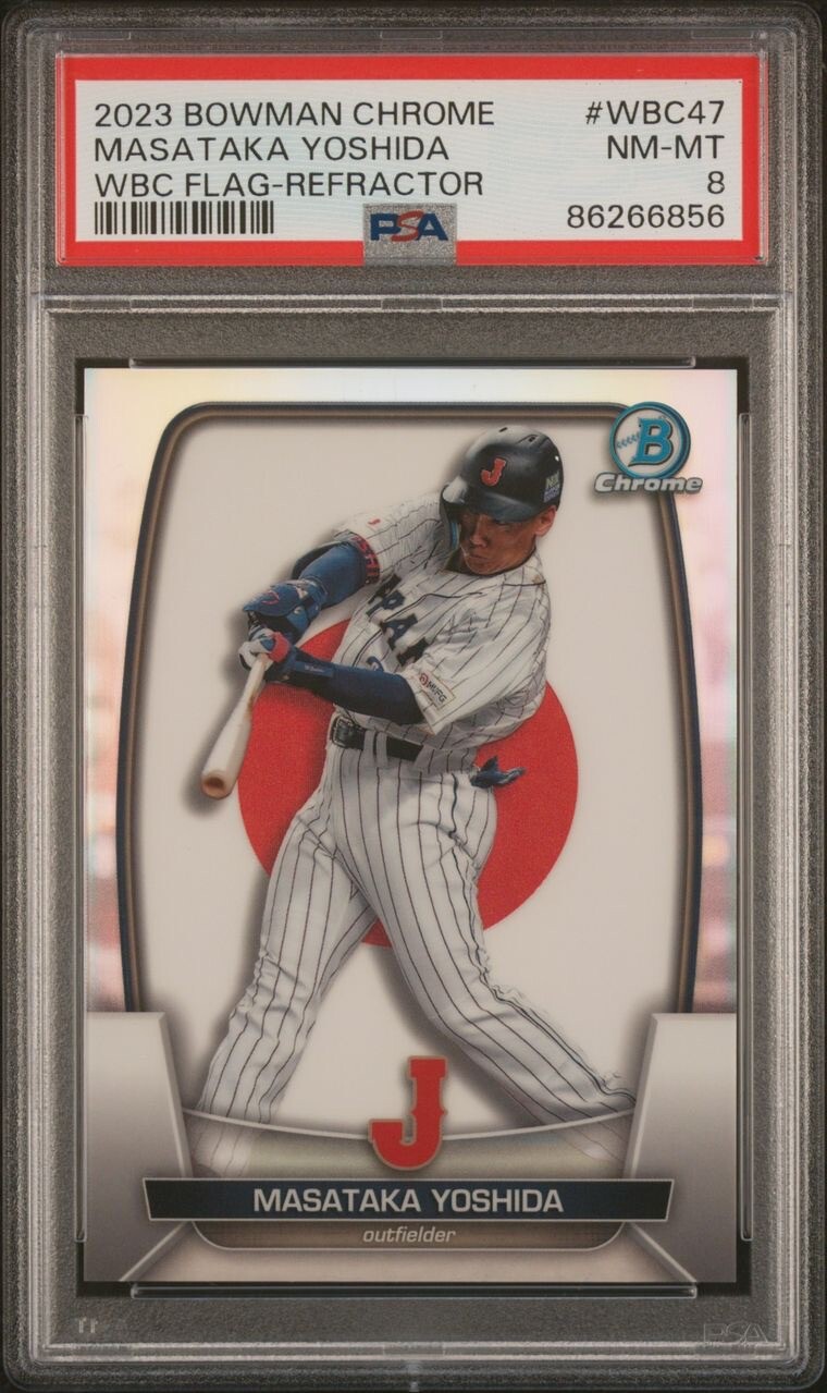 MASATAKA YOSHIDA 2023 Bowman Chrome WBC Flag Refractor #’d 243/499 Card #WBC-47