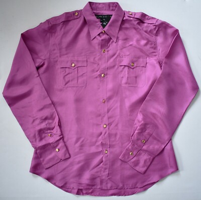 black button up silk shirt