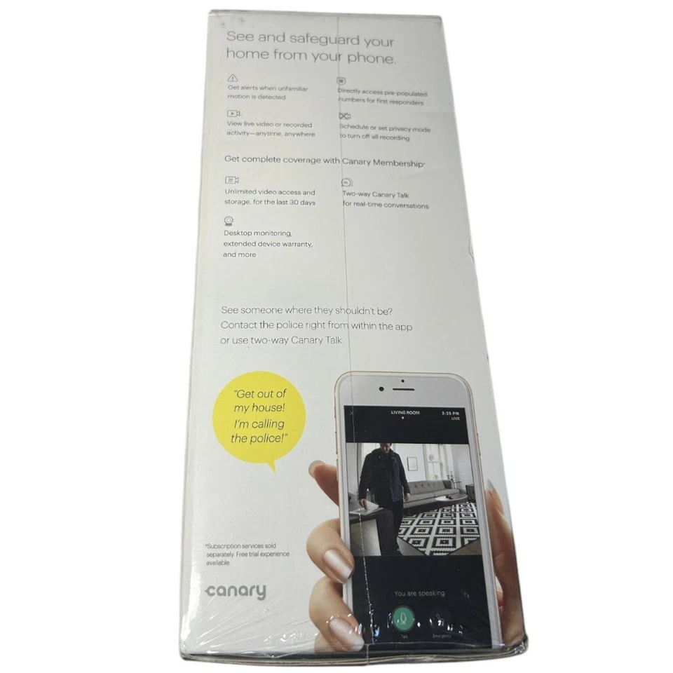 Canary View Indoor 1080p Wi-Fi Home Security Camera - Black - NEW SEALED  - Image 3 of 4