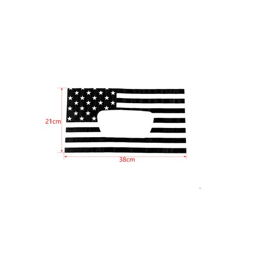 Black Tailgate Handle American Flag Sticker Trim Decal for Dodge Durango 2011+ - Foto 2 di 10