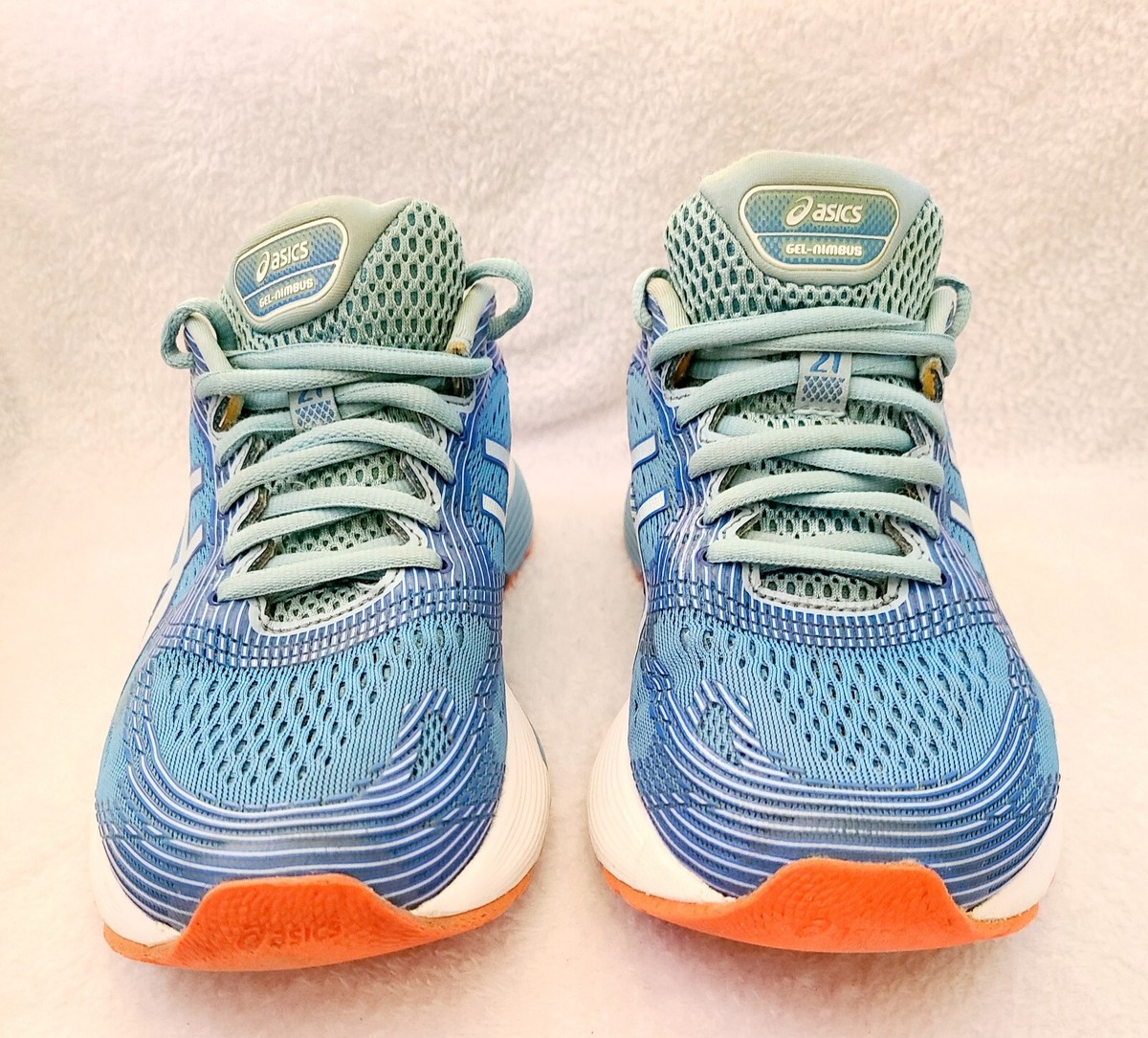 Asics Gel Nimbus 21 Women's Size 9 Fits Men 7.5 Blue Coast