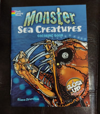 MONSTER SEA CREATURES coloring book DOVER By Diana Zourelias NEW