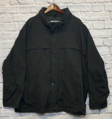 CALVIN KLEIN MENS BLACK NYLON & COTTON JACKET COAT SIZE 2XL | eBay