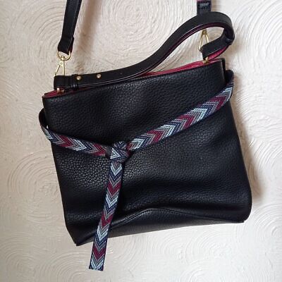 NICA London Black Faux Leather Handbag Crossbody Bag New | eBay