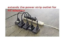 5-Pack 1ft Premium Series AC Power Strip Outlet Extender / Saver - 5 UNITS