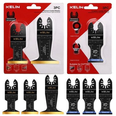 6 PCS Carbide and Titanium Multitool Blades Kit, Heavy Duty Oscillating Tool ...
