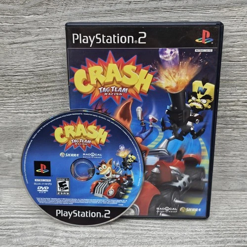 Crash Tag Team Racing PlayStation 2 PS2 Game Disc and Case Tested Works