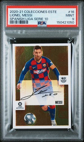 2020 PANINI COLECCIONES ESTE LA LIGA SPANISH SERIE 10 #16 LIONEL MESSI PSA 9