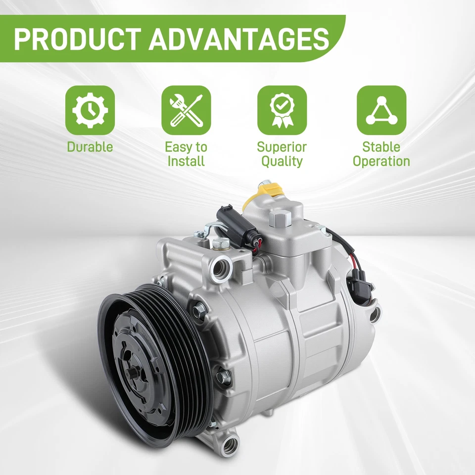 A/C AC Compressor for 2006-2010 BMW 525i 525xi 528i 528xi 530i 530xi with Clutch - Image 4 of 4