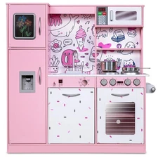 20%OFF Shipping free:Kitchen Set for Kids,Wooden Play Kitchen Set,Realistic Soun