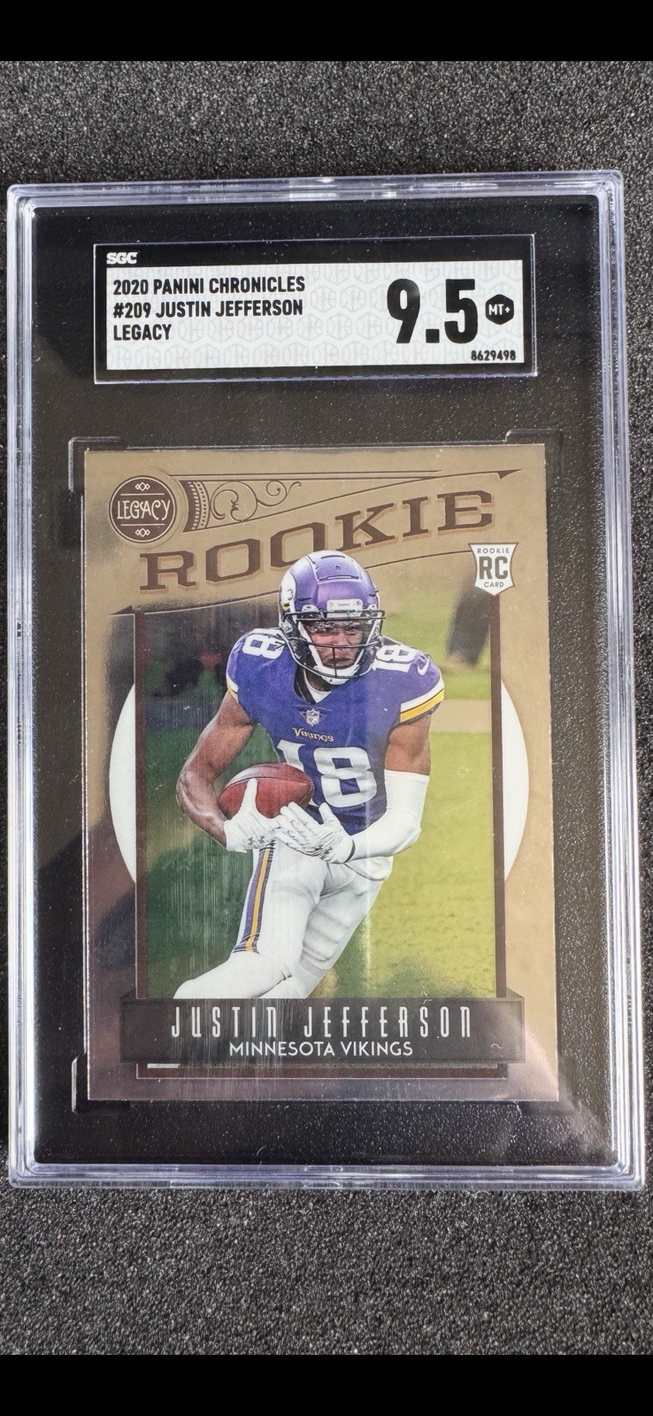 2020 Chronicles FB LEGACY RC JUSTIN JEFFERSON #209 SGC MT+ 9.5