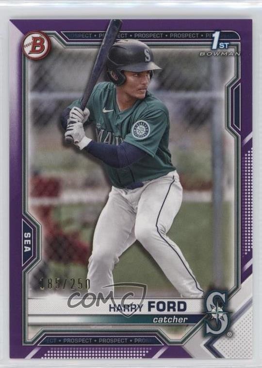 2021 Bowman Draft Purple 185/250 Harry Ford #BD-1 0p10