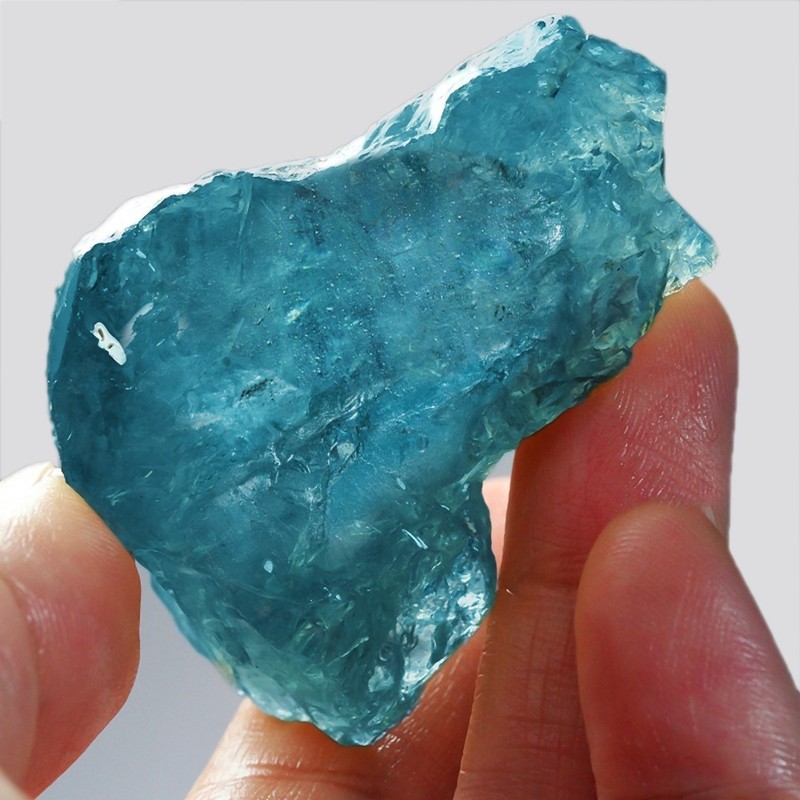 187Ct Aquamarine Super Santa Maria Facet Rough Specimen Blue Crystal UYHLA235
