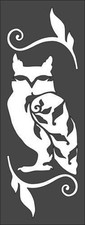 Owl Stencil 8x2" Reusable Clear Plastic Template Decorative Owl Branch Des