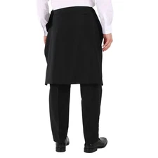 Burberry Men's Black Cape Detail Tailored Trousers - Image 4 of 4