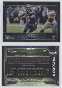 2015 Topps Chrome Black Refractor /299 Russell Wilson #15