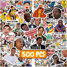 500 Pcs Funny Stickers for Adults & Teens - Trendy Meme Sticker, VSCO Vinyl Deca
