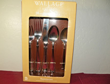 New 20 Piece Set Wallace 18/10 Glossy Stainle...