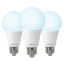 DEGNJU 100W Equivalent A19 5000K Daylight LED Light Bulbs, 1500 Lumens, E26 B...