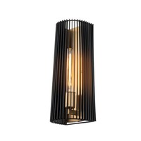 Schwarz Messing Wandleuchte Leuchter Flurlampe 1X60W/E27 Linara QN-LINARA1-BK