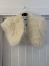 John Lewis Ivory Fluffy Faux Fur Shrug One Size