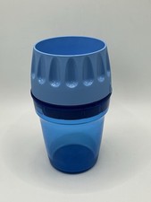 Tupperware Knobi-Twist Zerkleinerer Knoblauch-Presse Ingwer Pepperoni Blau
