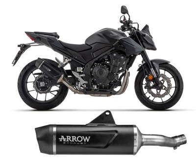 Auspuff Schalldampfer Arrow Indy Race EVO Schwarzes Alu HONDA CB 500 HORNET 2024